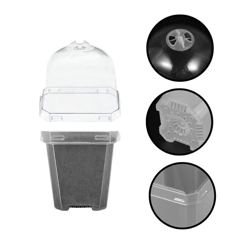 Anzuchttopf 10 cm mit Deckel & Belüftung